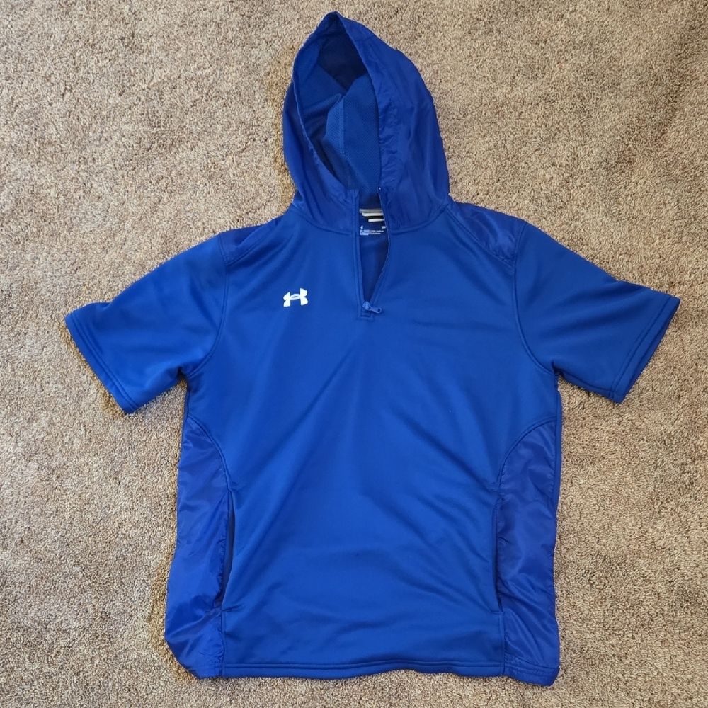 Under Armour Royal Blue Short Sleeve Hoodie 1/4 Zip
